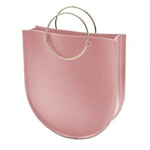 Future Glory Rockwell Midi Leather Bag in Soft Pink